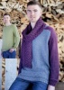 Knitting Patterns - Wendy 5986 - Pixile DK - Saddle Shoulder Sweaters & Scarf